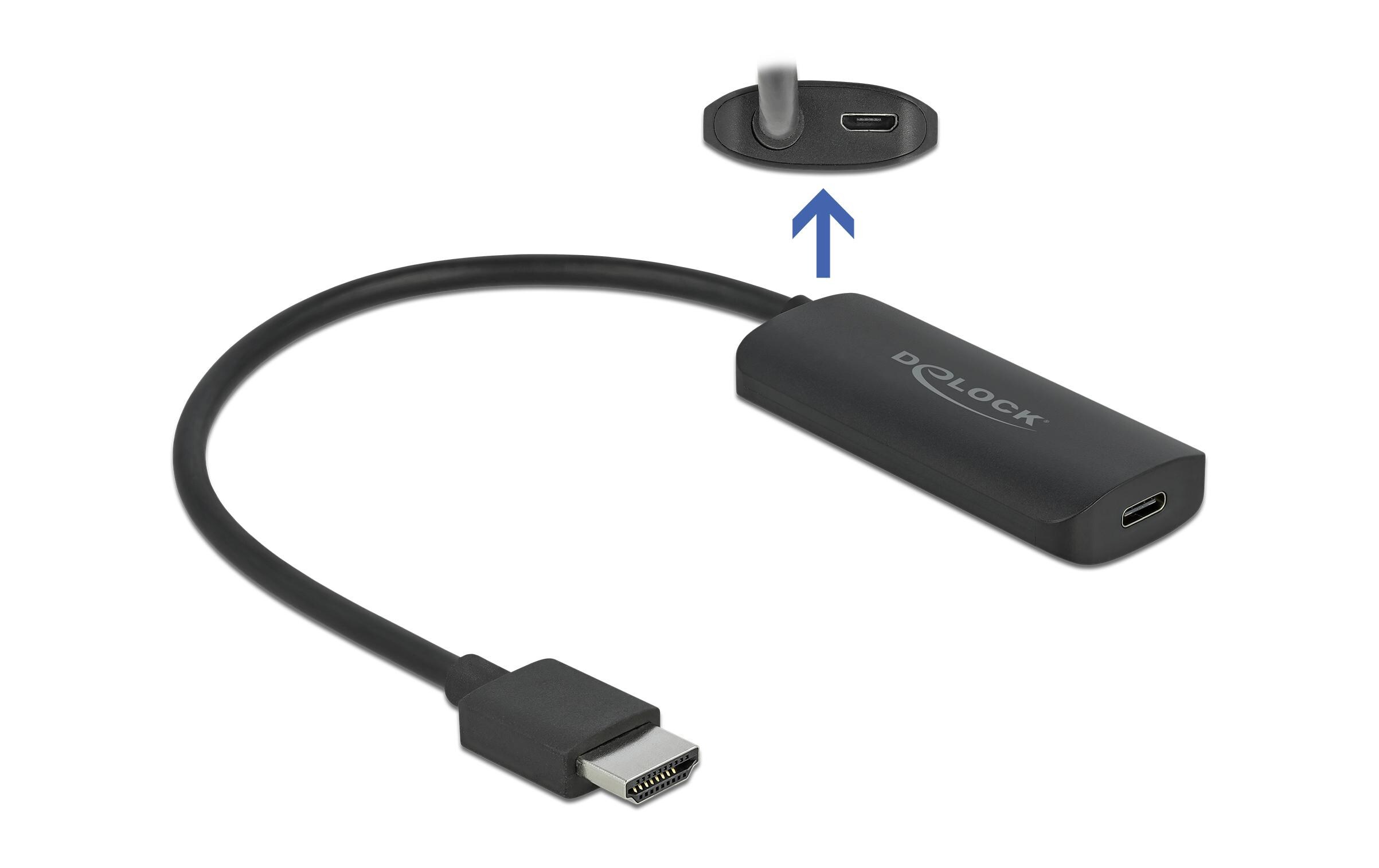 Konverter 4K/60Hz HDMI - USB Type-CDelock Adapter HDMI-A Stecker zu USB Type-C Buchse (DP Alt Mode) 4K 60 Hz