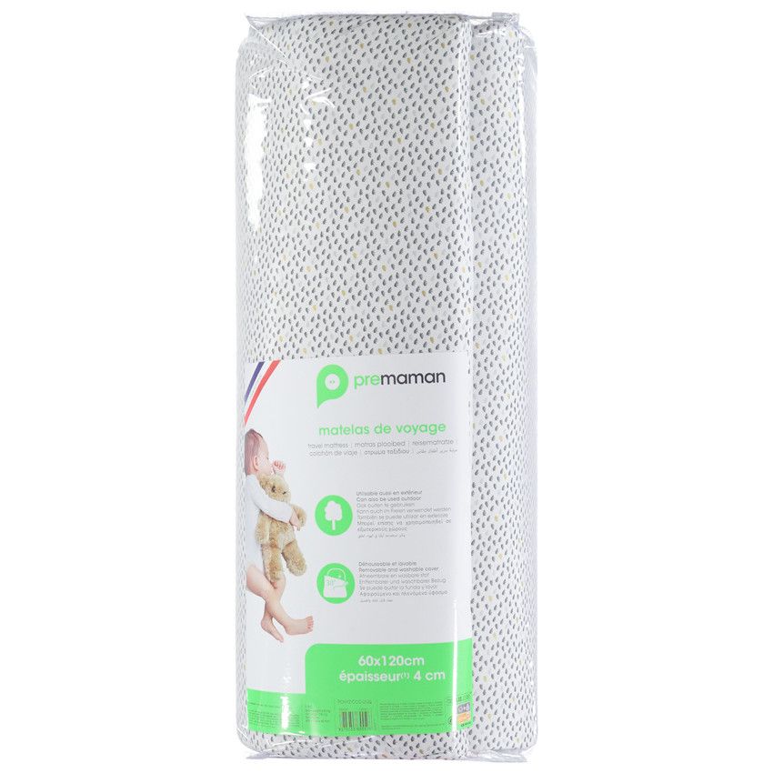 Matelas de voyage à rouler 60x120 cm - Ecru