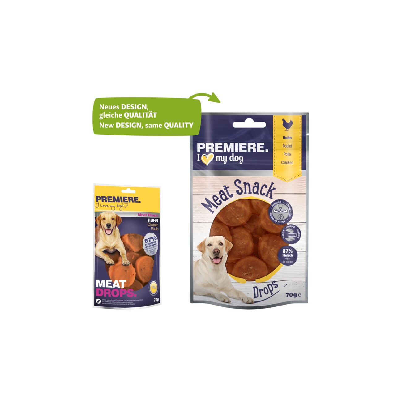 PREMIERE Meat Drops 6x70g Huhn
