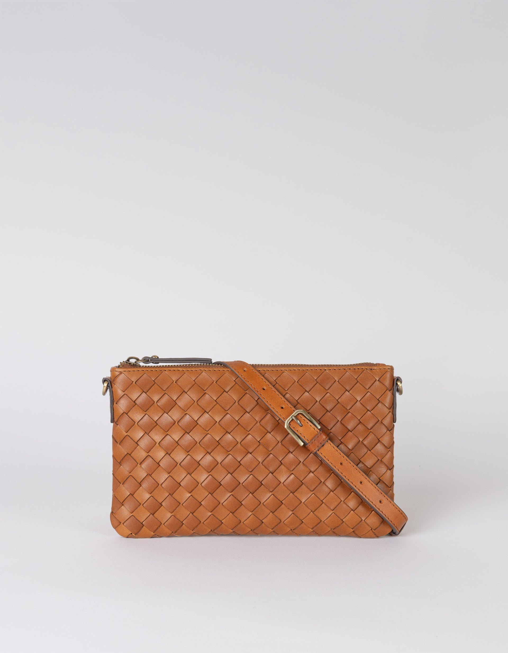 Lexi -  Cognac Woven Classic Leather