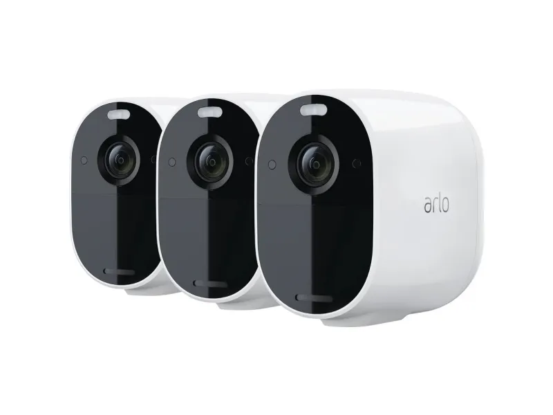 Arlo Essential - Netværksovervågningskamera - indendørs, udendørs - vejrbestandig - farve (Dag/nat) - 1920 x 1080 - 1080p - audio - trådløs - WiFi - H.264 (pakke med 3)