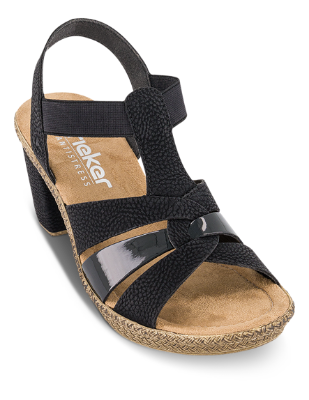 Rieker Sandal Sort 665K3-00