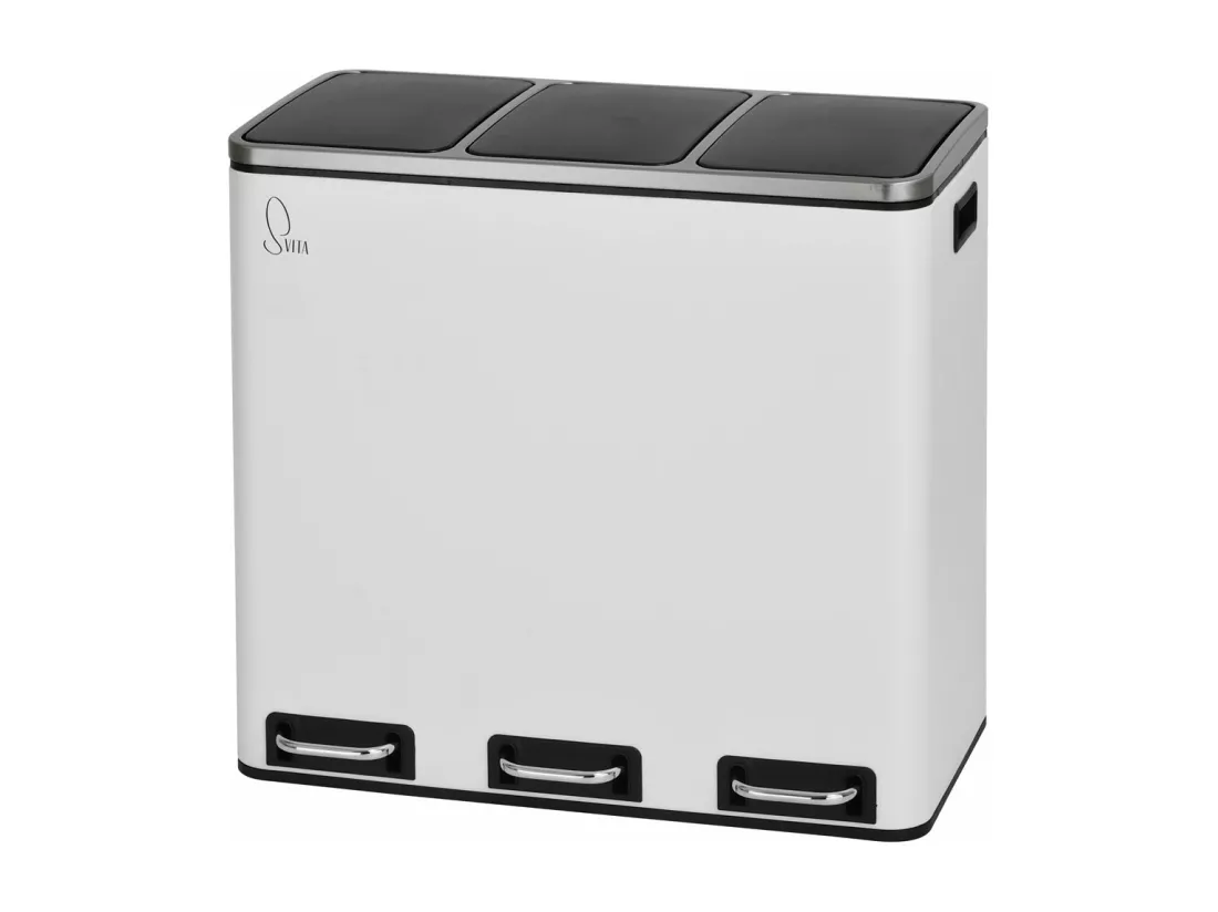Poubelle à pédale 54L en inox