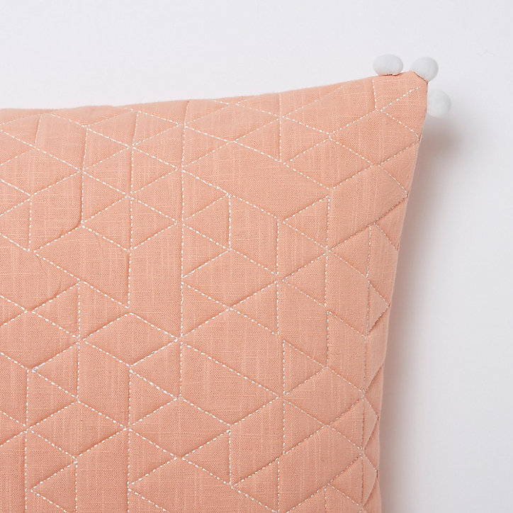 Coussin Paddy rose 45 x 45 cm