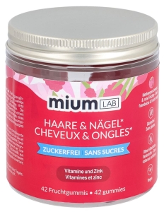 MIUMLAB Gummies Haare und Nägel Dose, 42 Stück