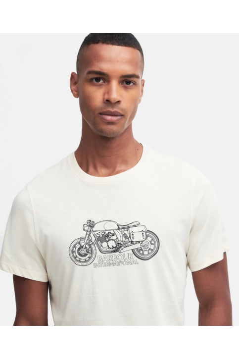 Tee shirt barbour intl colgrove cr11 dove grey