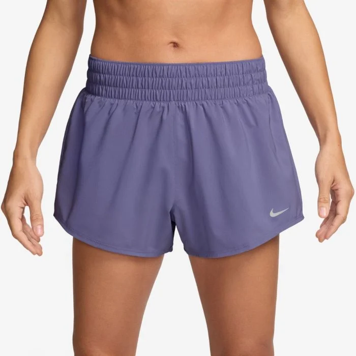 Nike Dame Shorts One Dri-Fit Mid-Rise 3 Inch Brief-Lined Shorts Blå
