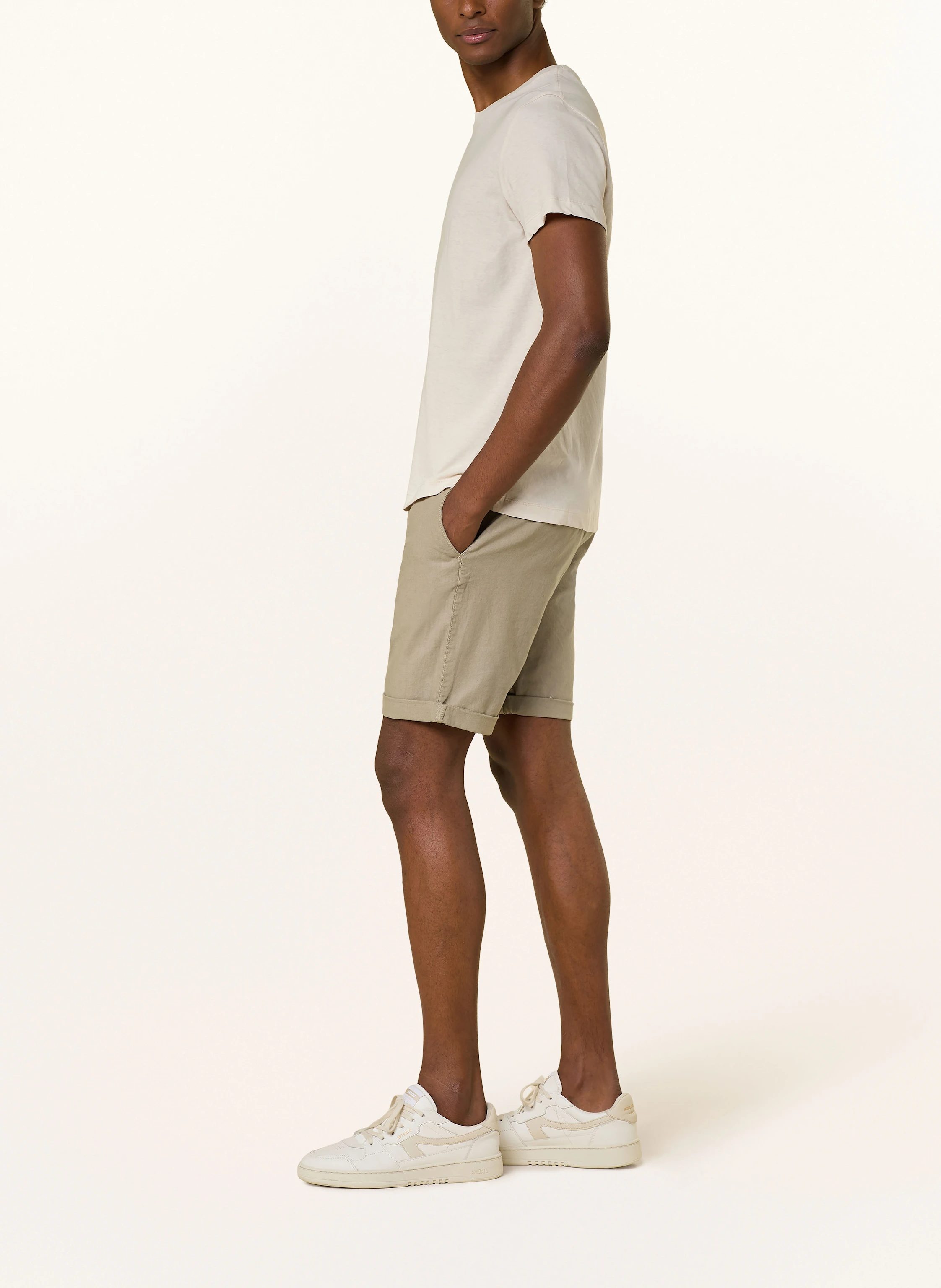 STROKESMAN'S Chinoshorts Slim Fit mit Leinen