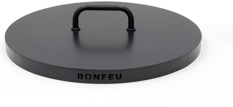 BonFeu Deksel voor Vuurschalen Ø60 cm – Weerbestendig Beschermdeksel van Hoogwaardig Staal - Zwart - Staal - Ø60 cm
