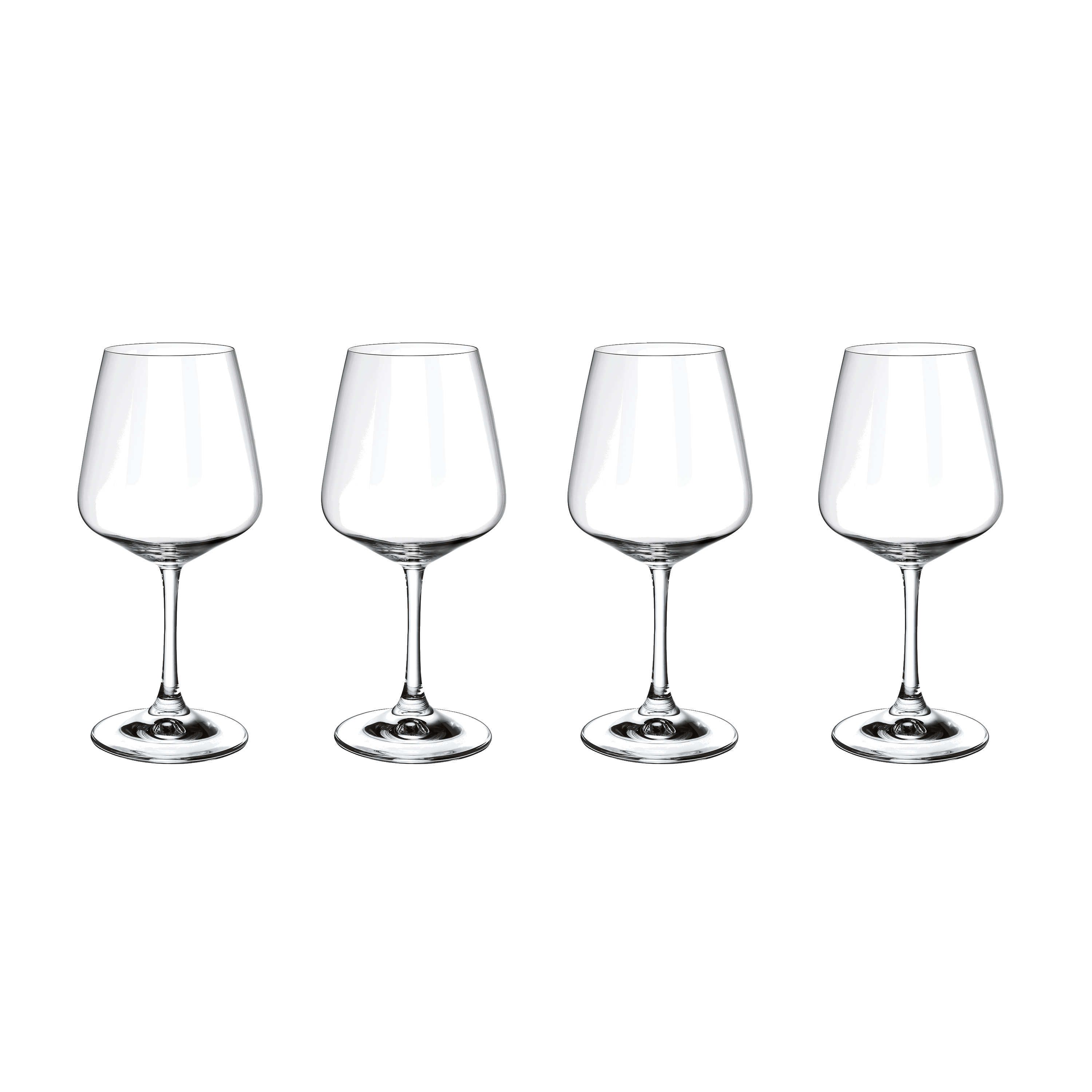 Ovid Red wine glass Clear, 6.8 oz, crystal glass
