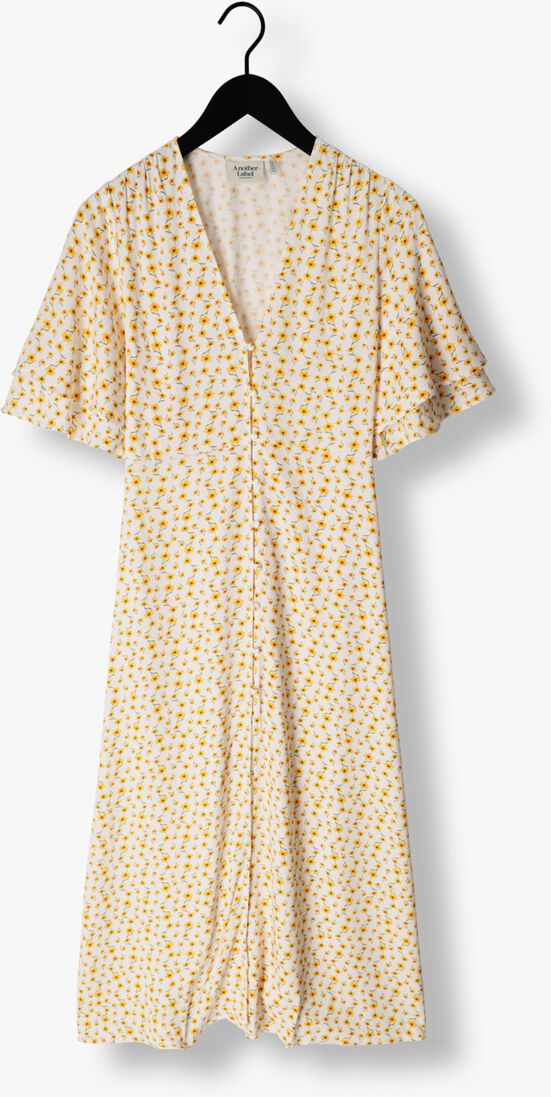 ANOTHER LABEL gele another label midi jurk clare flower dress s/s