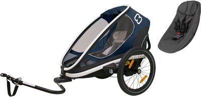 Hamax Outback One Reclining Sykkelvogn 2019 inkl. Babysete, Navy/White