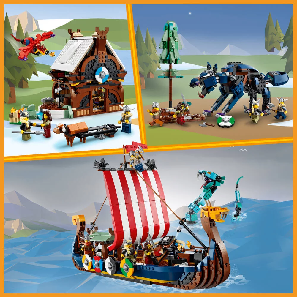 LEGO®CREATOR 31132 - LE BATEAU VIKING ET LE SERPENT DE MIDGARD