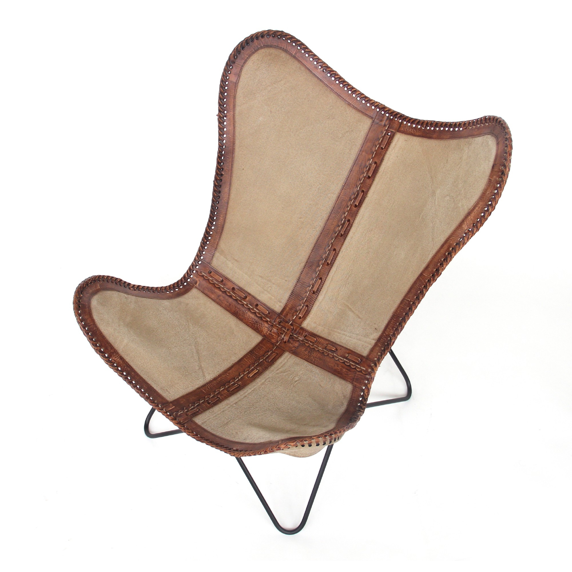 Lounger 'Gavin', beige, braun, T 69 cm, B 75 cm, H 90 cm von fischer's lagerhaus