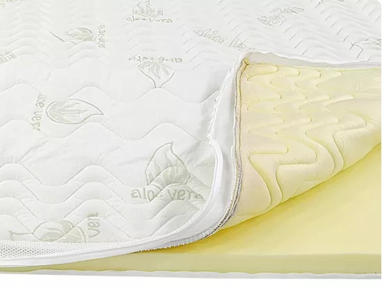Surmatelas 180 x 200 cm mémoire de forme coutil aloe vera ép.5cm - ANTASSE de NATUREA