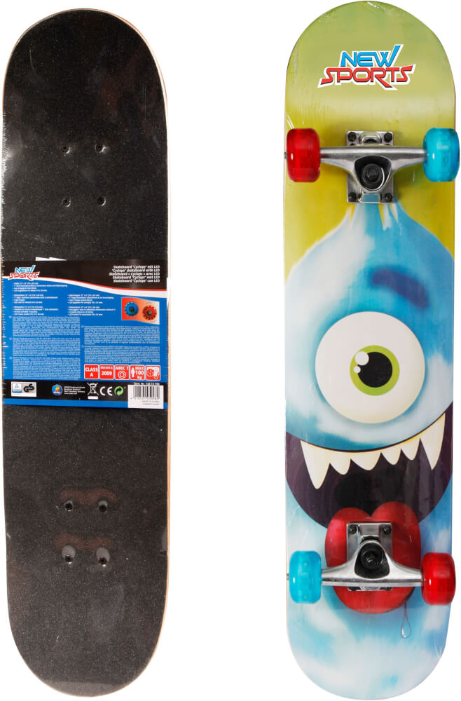 New Sports Skateboard Cyclops, LED Räder, 78 cm