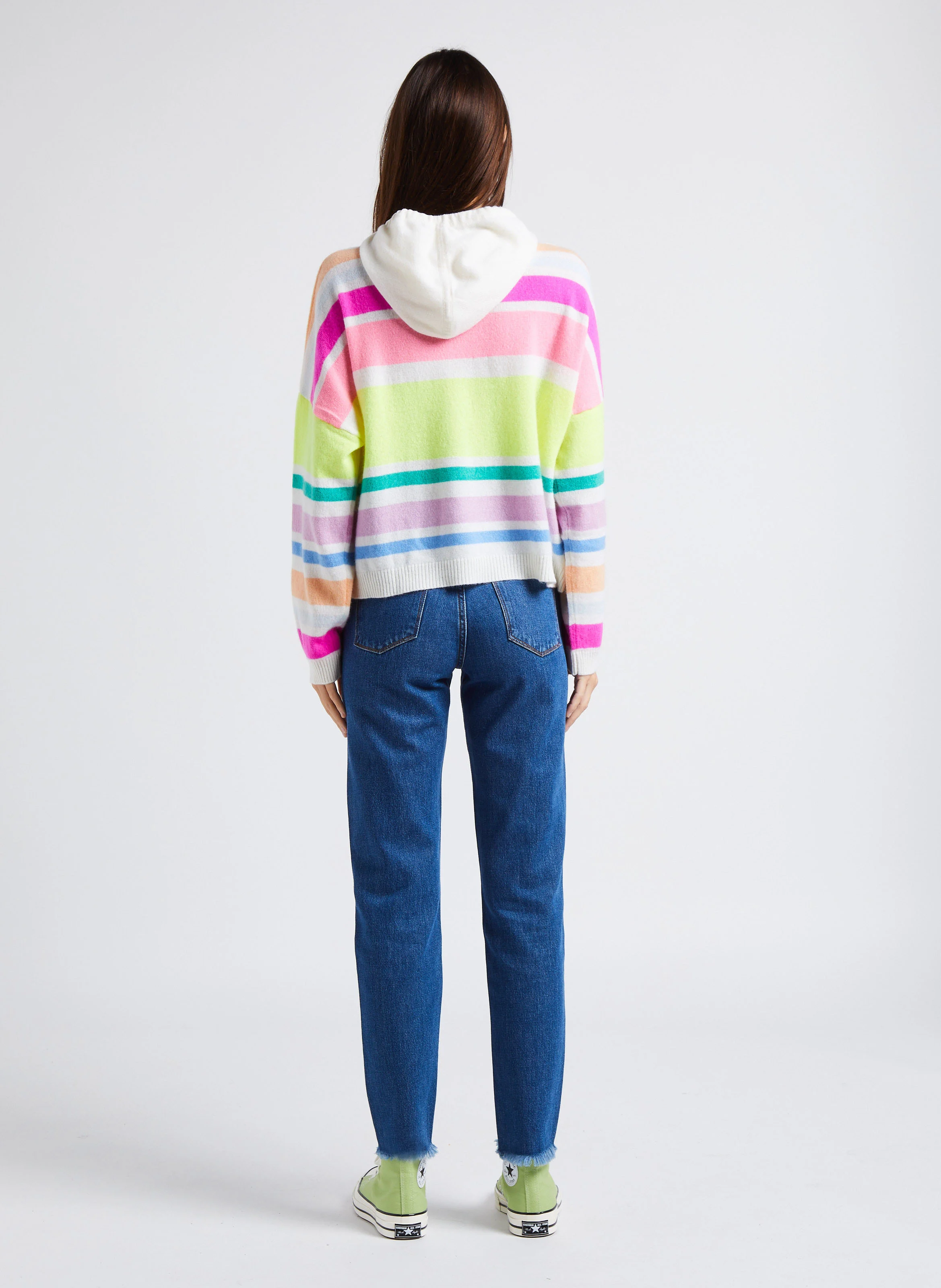 GASTON - Pull ample à capuche en cachemire | Multicolore