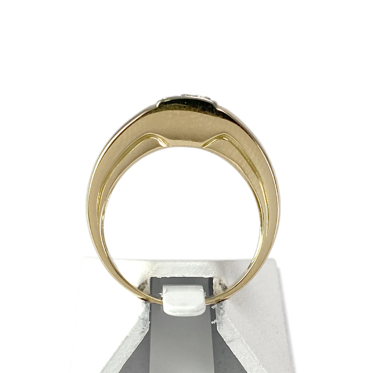 Bague d'occasion or 750 jaune 2 tons diamants