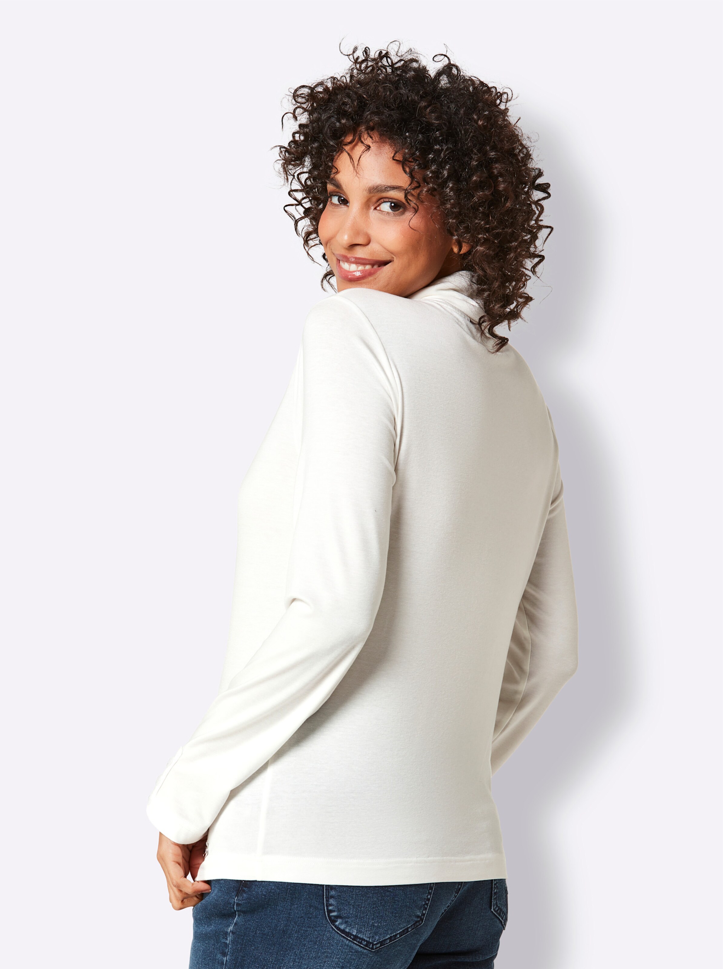 CREATION L PREMIUM Strickjacke in ecru