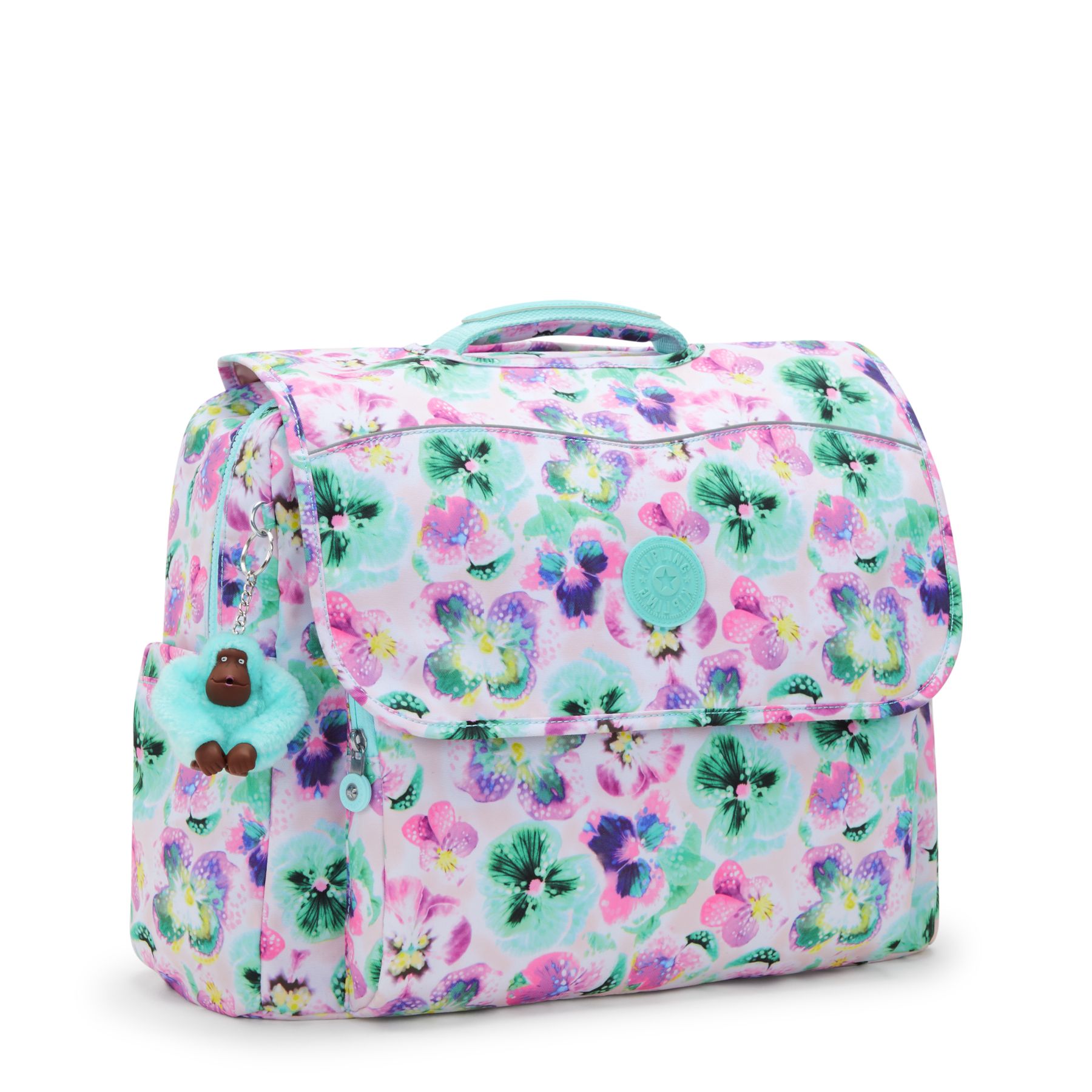 CODIE L Grand cartable avec bretelles rembourrées ajustables - Aqua Blossom