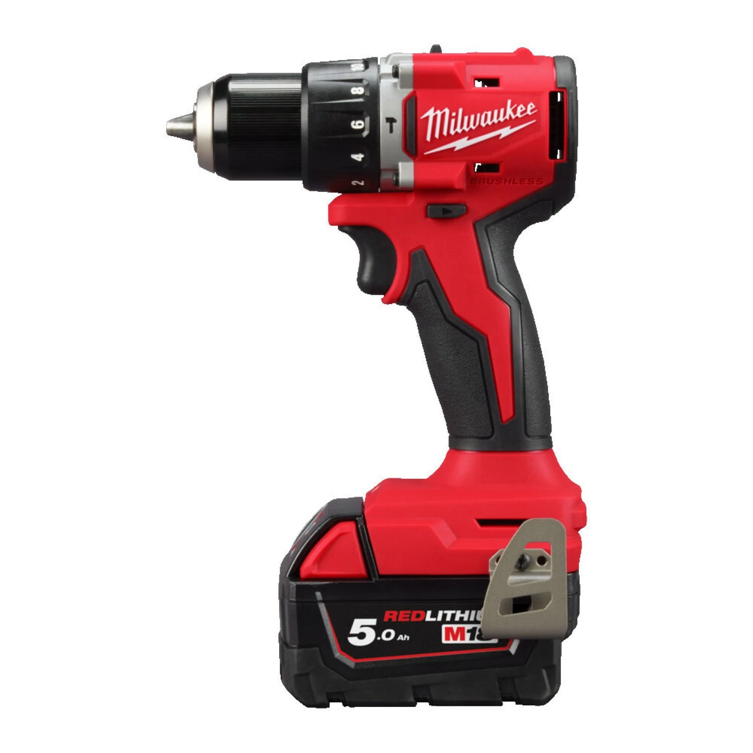 Milwaukee M18 BLPDRC-502C 18V Li-Ion accu klopboor- /schroefmachine set (2x 5.0Ah accu) in koffer