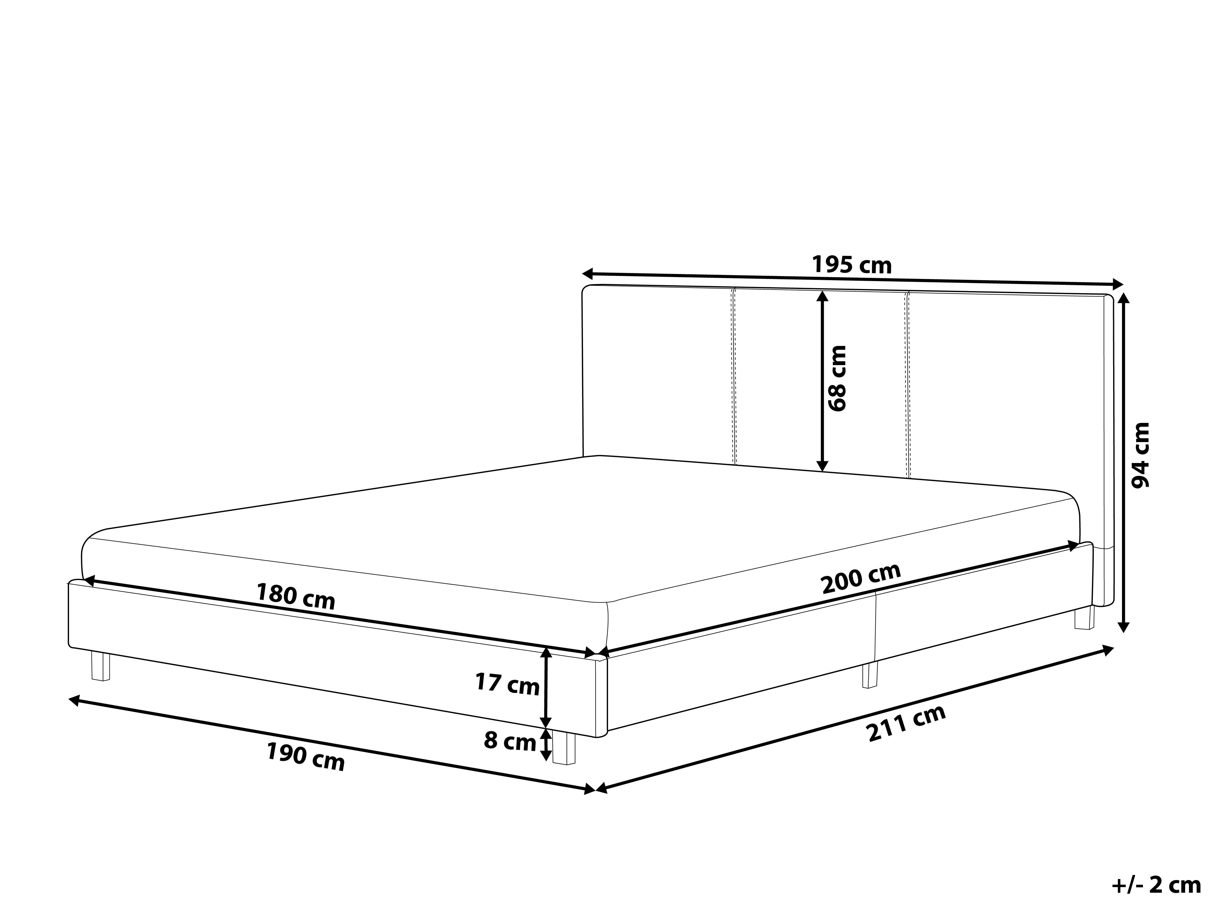 Bed Bouclé ALBI 180 x 200 cm Bruin