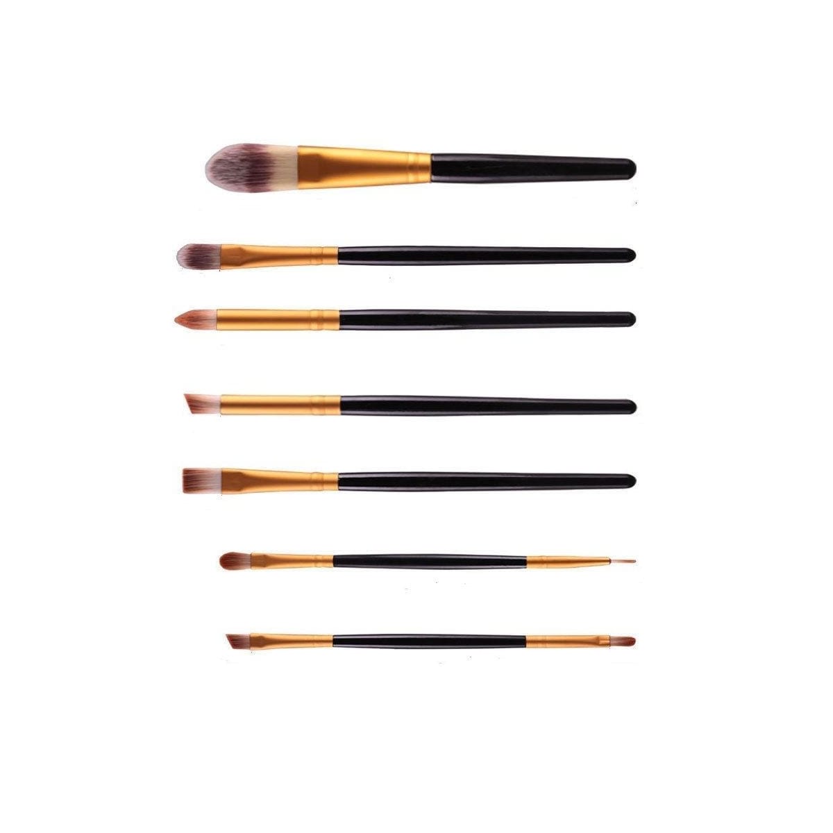 Profesjonelle skånsomme  sminkebørster 20-Pack, Black, Gold