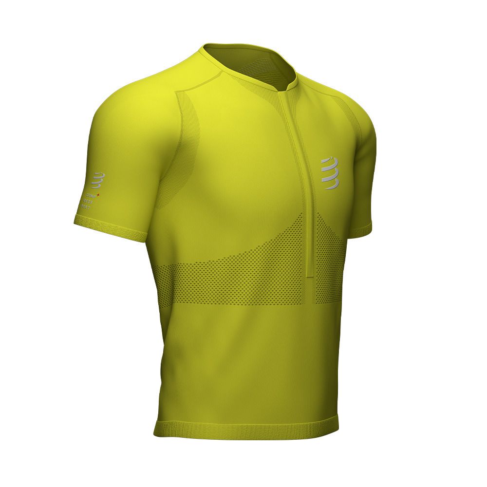 Compressport TRAIL FITTED - Maillot Homme primerose