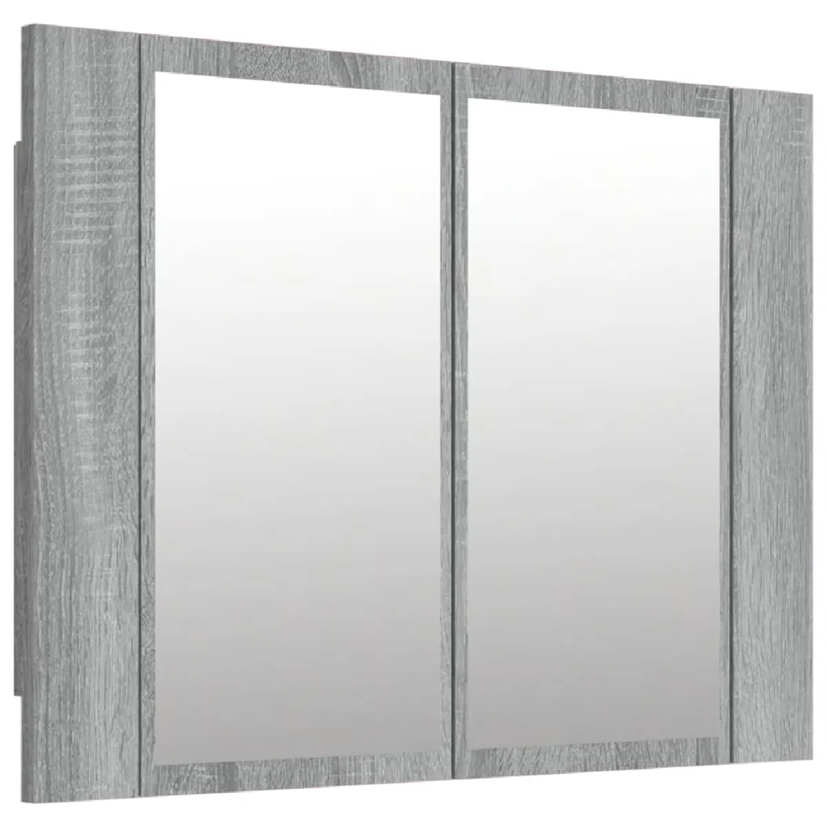 VIDAXL Armoire à miroir LED - Sonoma gris