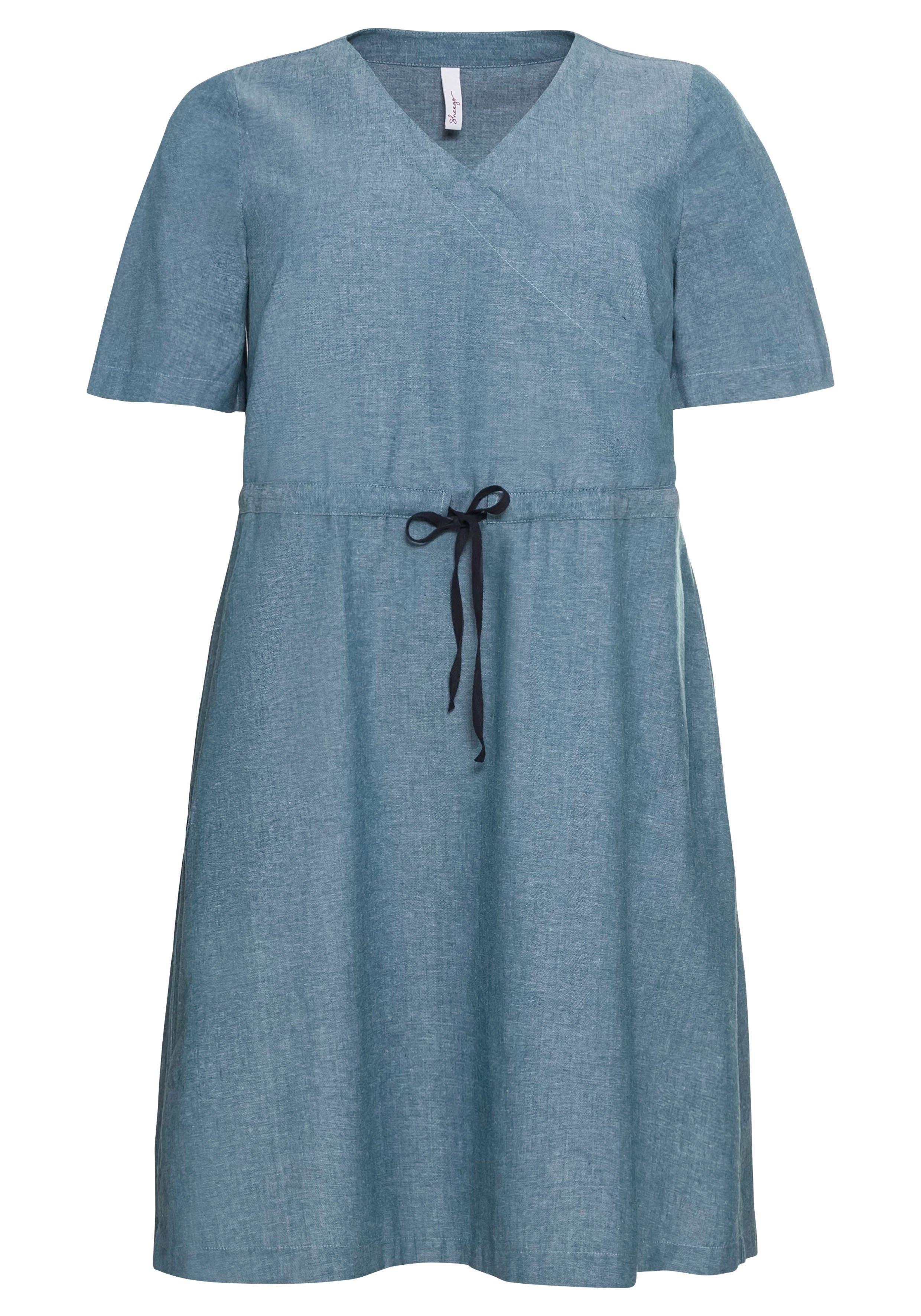 Kleid in Wickeloptik, mit Bindeband