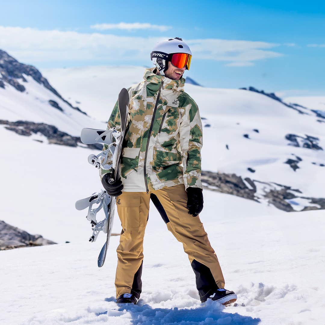 Halo 2L Insulated Ski Jacket Herre Garden Topiary/Kelp Beige