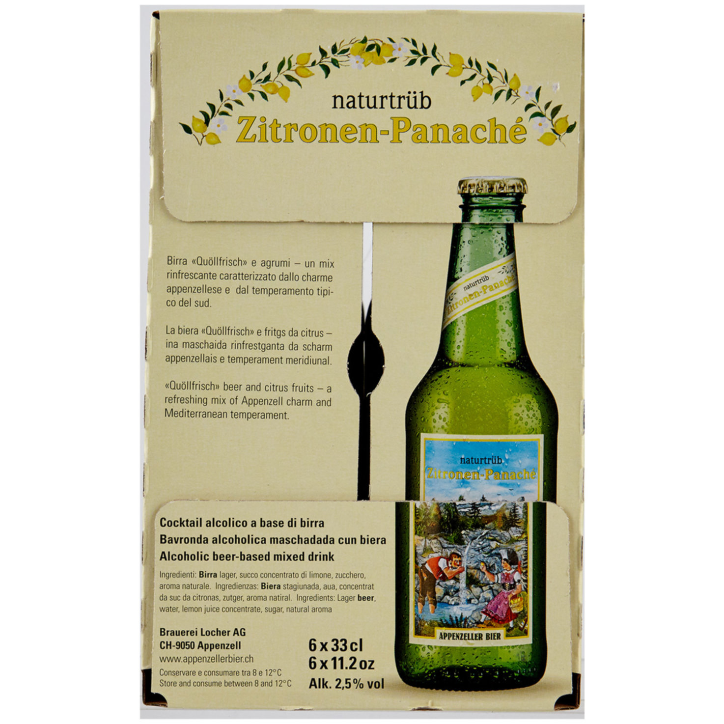 Appenzeller Zitronen Panaché 6x33cl -198cl