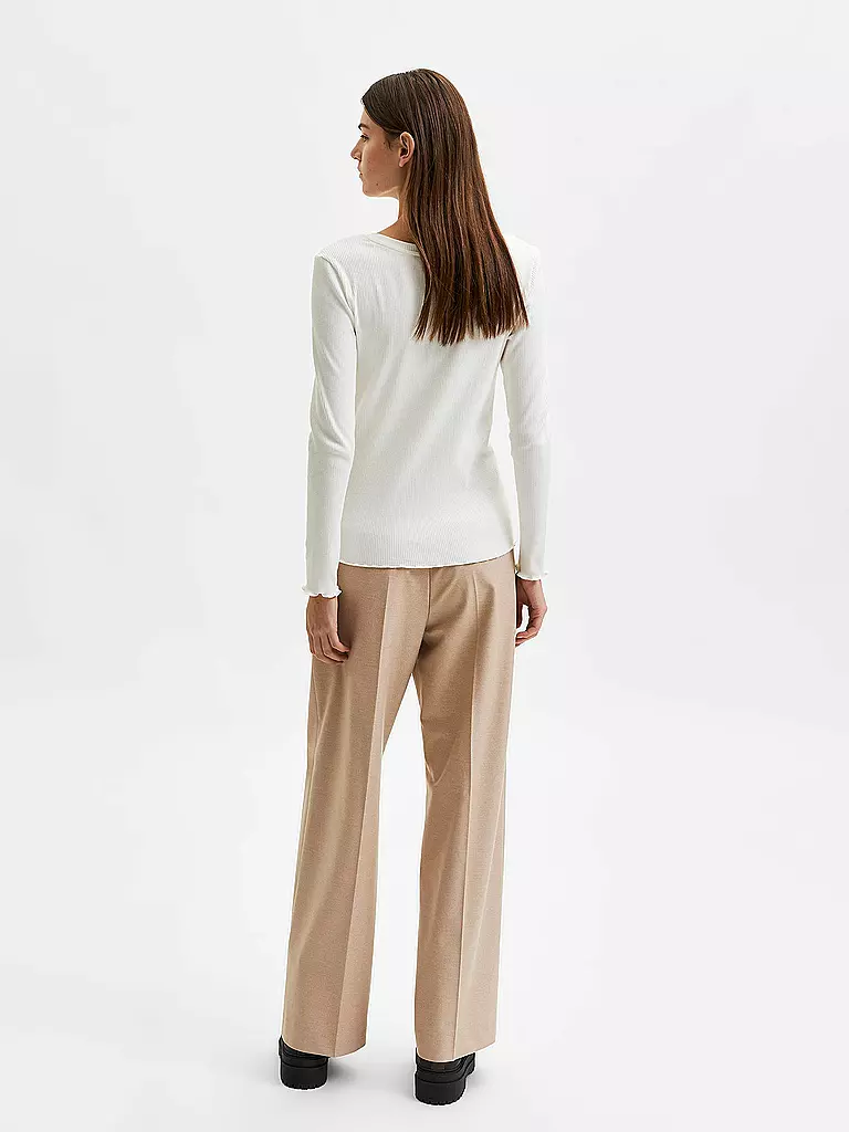 SELECTED FEMME Langarmshirt SLFANNA  weiss