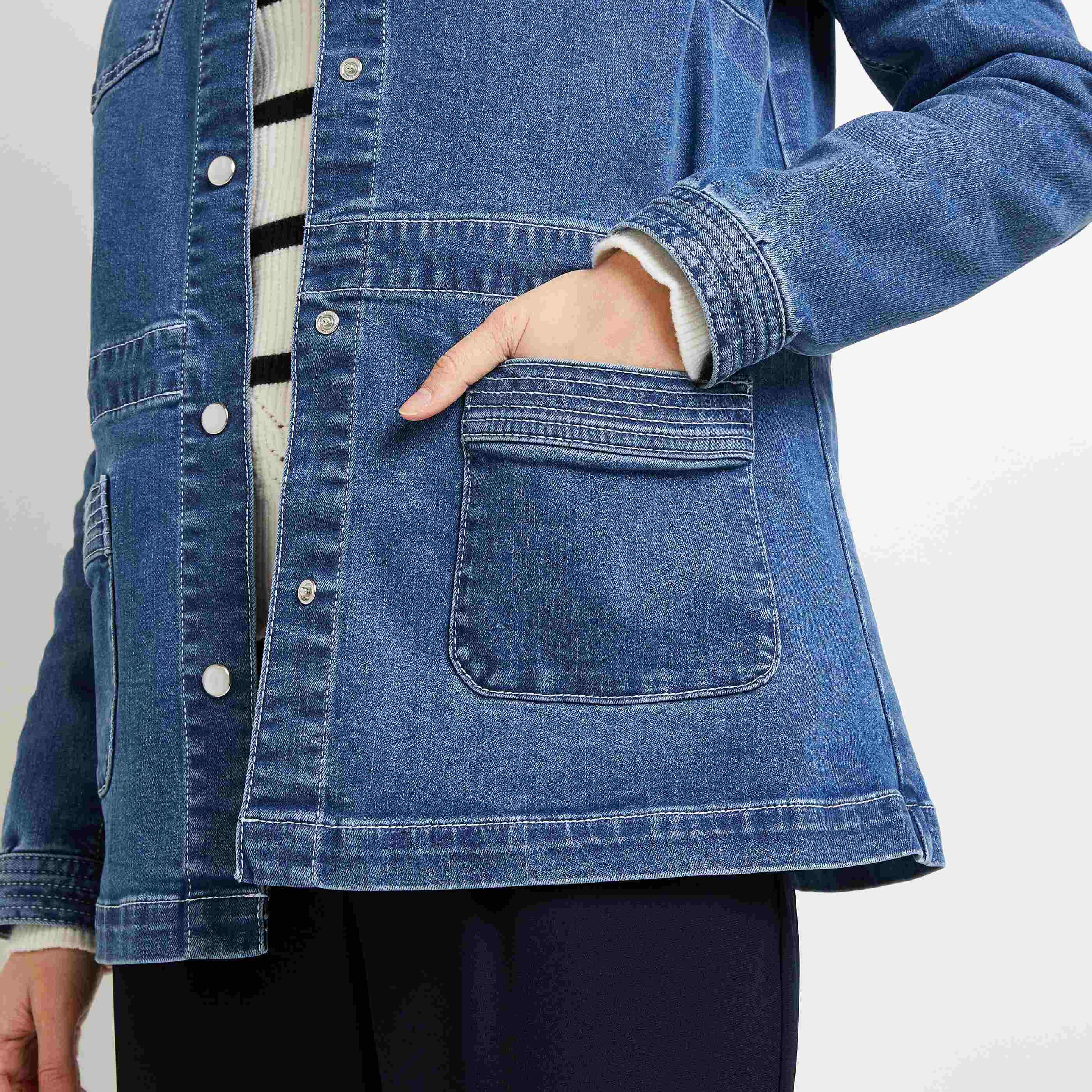 Veste saharienne en jean - STONE