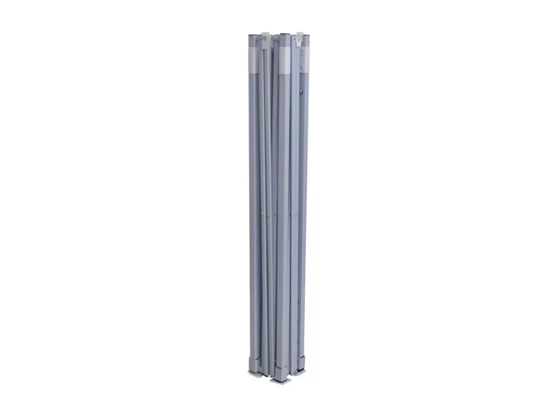Tente réception pliable professionnelle 2x2 m Acier Blanc