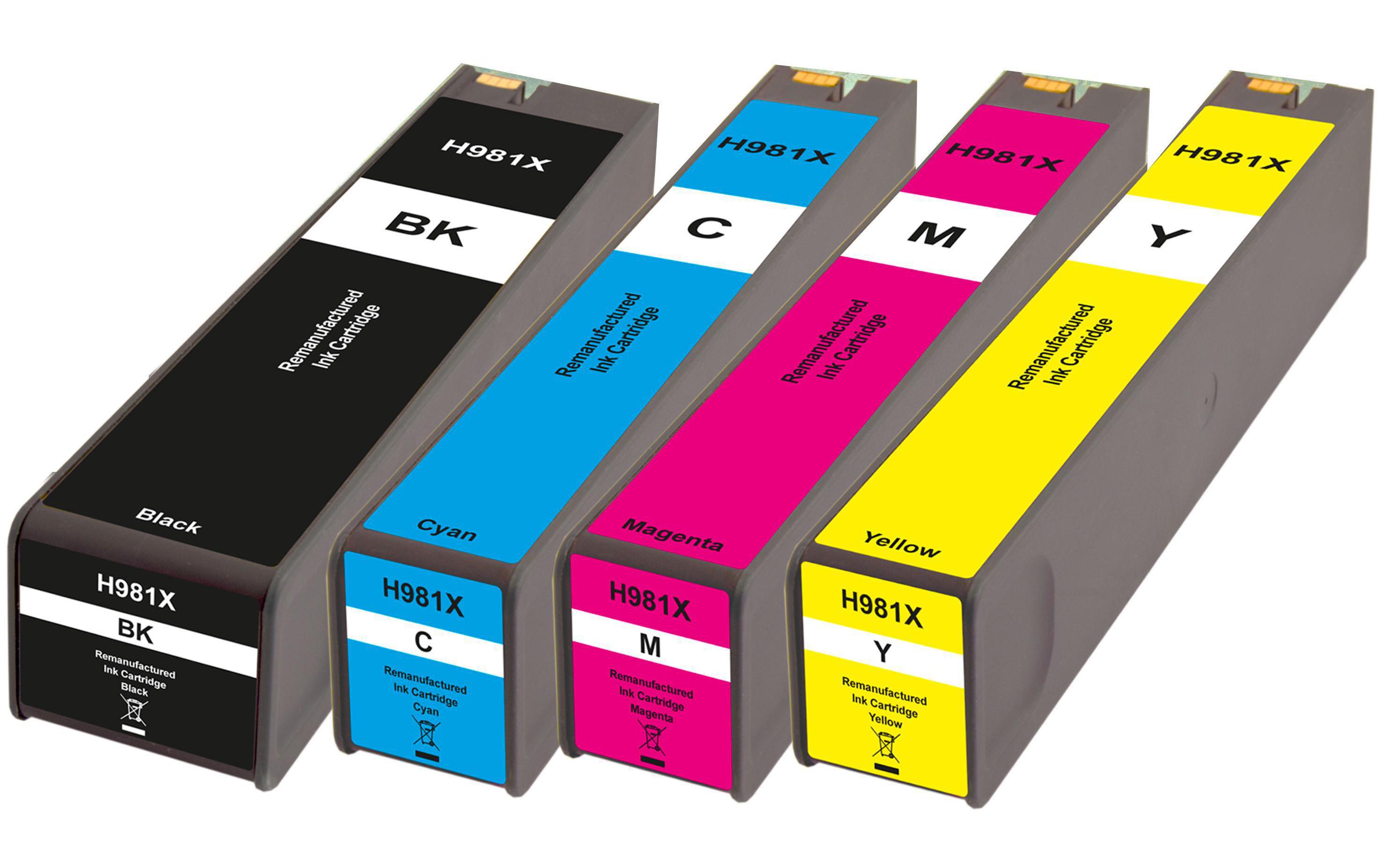Tinte HP Nr. 981X MultiPack BK, C, M, Y<br>Tintenset, alle 4 Farben
