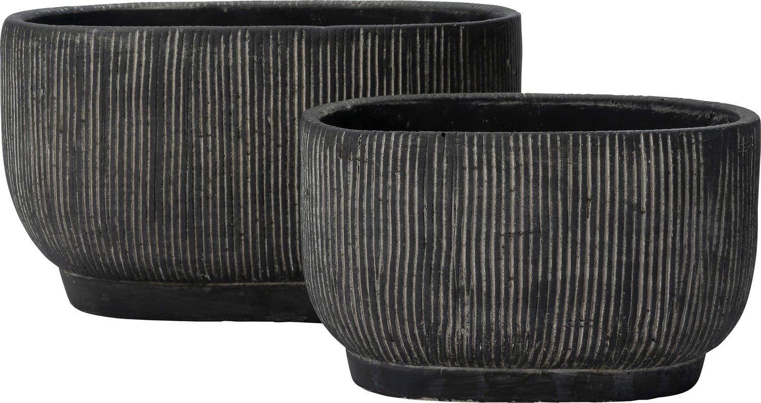 Intratuin bloempot Cort zwart 24 x 15,5 x 14 cm
