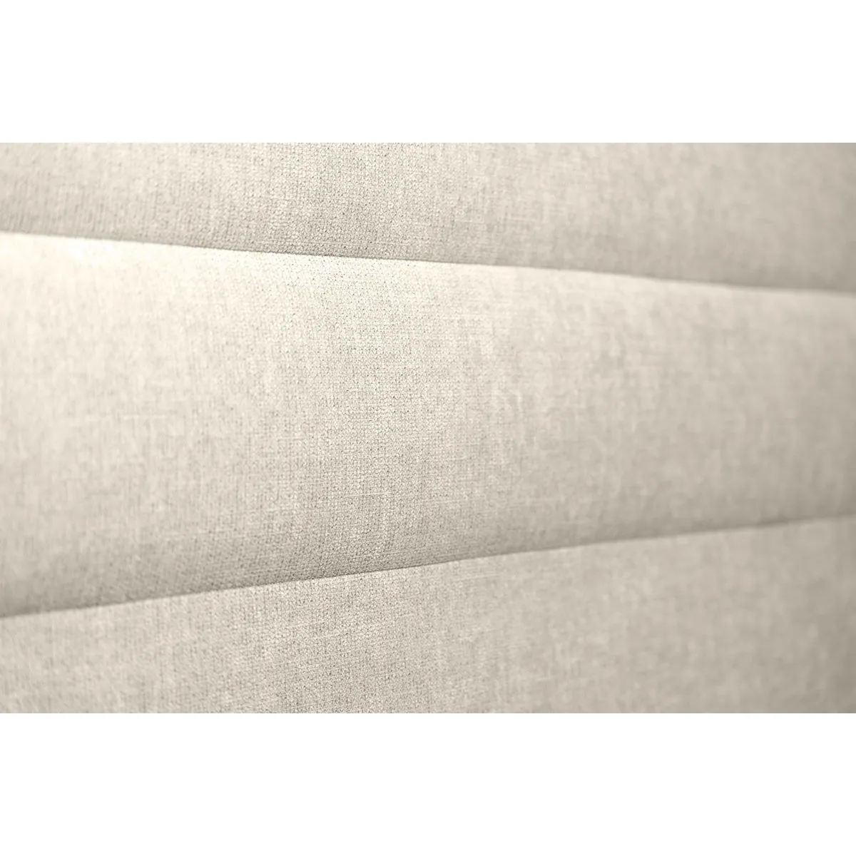 Lit Sommeil de plomb 135x190cm - Tête lignes Beige clair