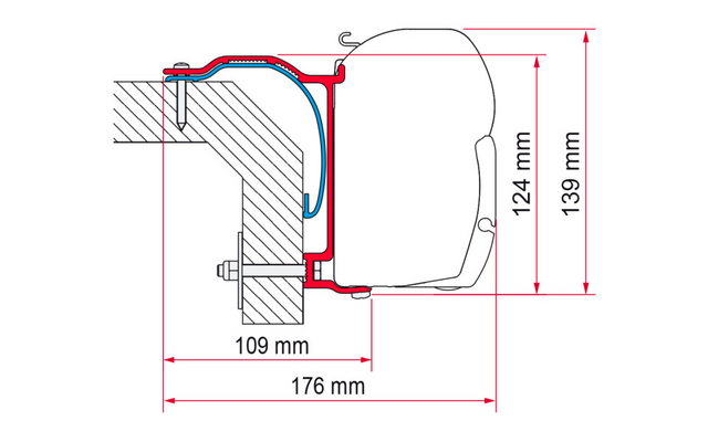 Fiamma Kit Laika X Markisenadapter für Fiamma F45