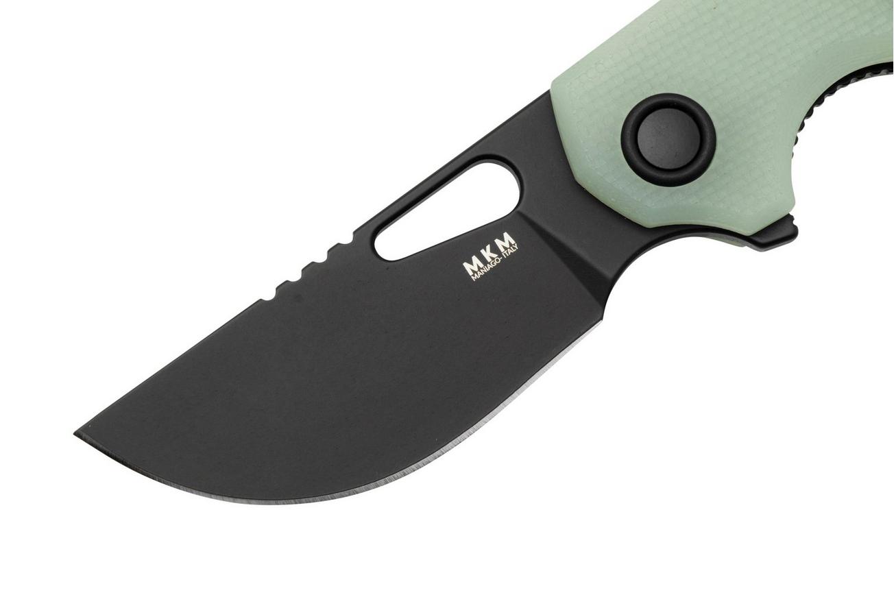 MKM Vincent VCN-GNB Black PVD N690CO, Jade G10, Black Aluminum zakmes, Jesper Voxnaes design