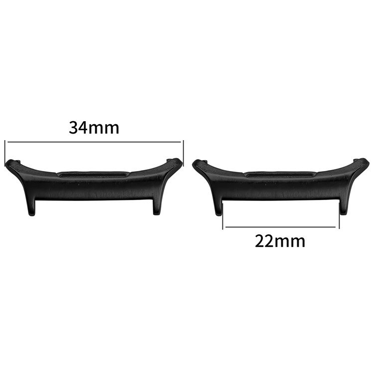 (2er Set) Samsung Galaxy Watch Ultra (47mm) Armband Adapter Verbindungsstück Federverschluss (22mm) - Schwarz