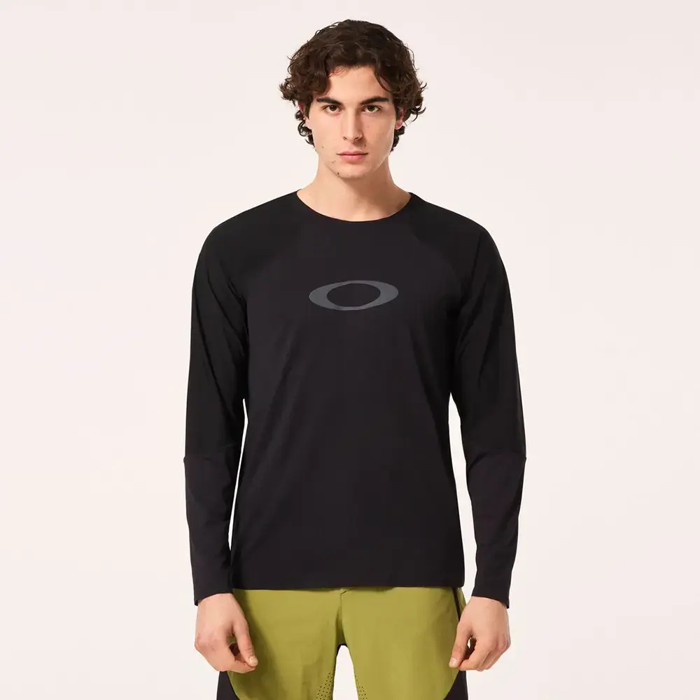 Oakley Seeker Airline MTB Fietsshirt Lange Mouwen Zwart Heren