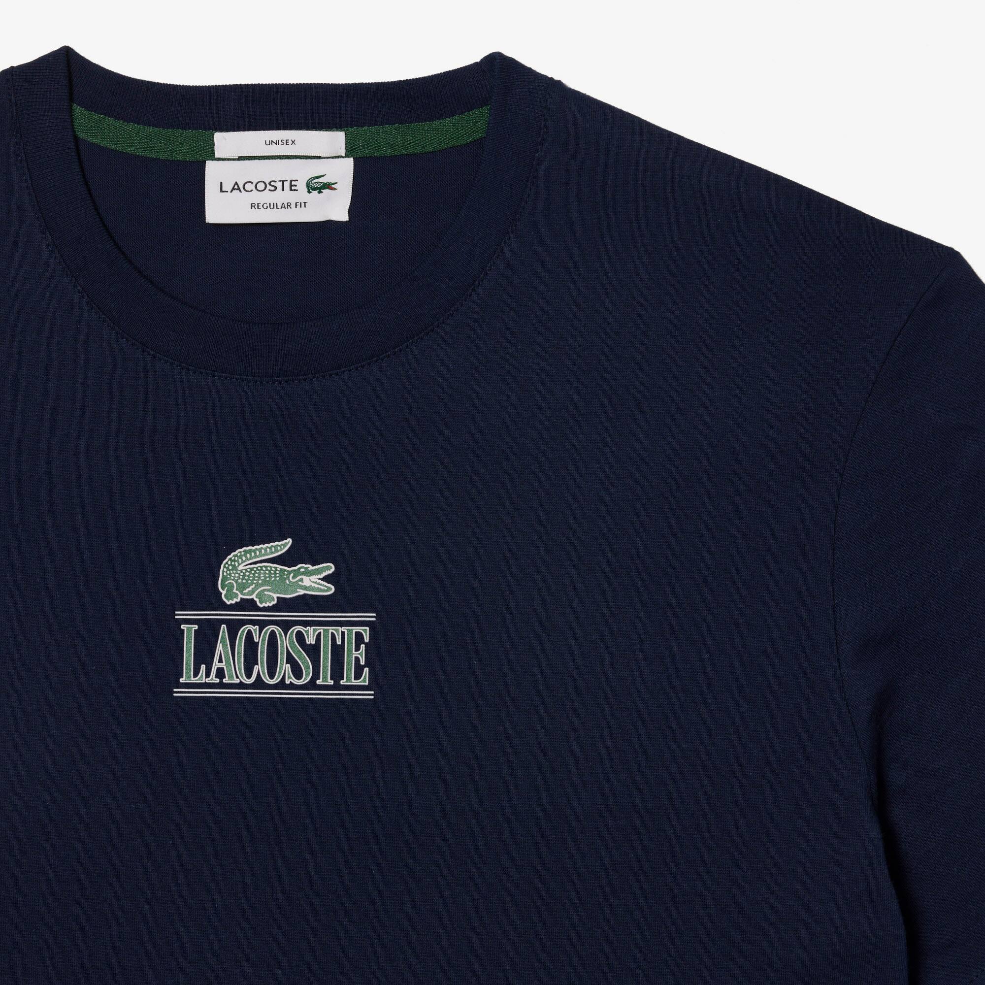 T-shirt regular fit avec marquage en jersey de coton T-Shirts - Bleu - Lacoste - Unisex