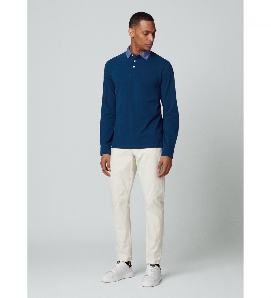 Polo com gola Hackett azul