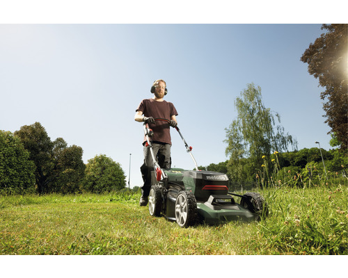 METABO RM 36-18 LTX BL 46 2x18V accu grasmaaier, inclusief mulchkit, zonder accu en lader