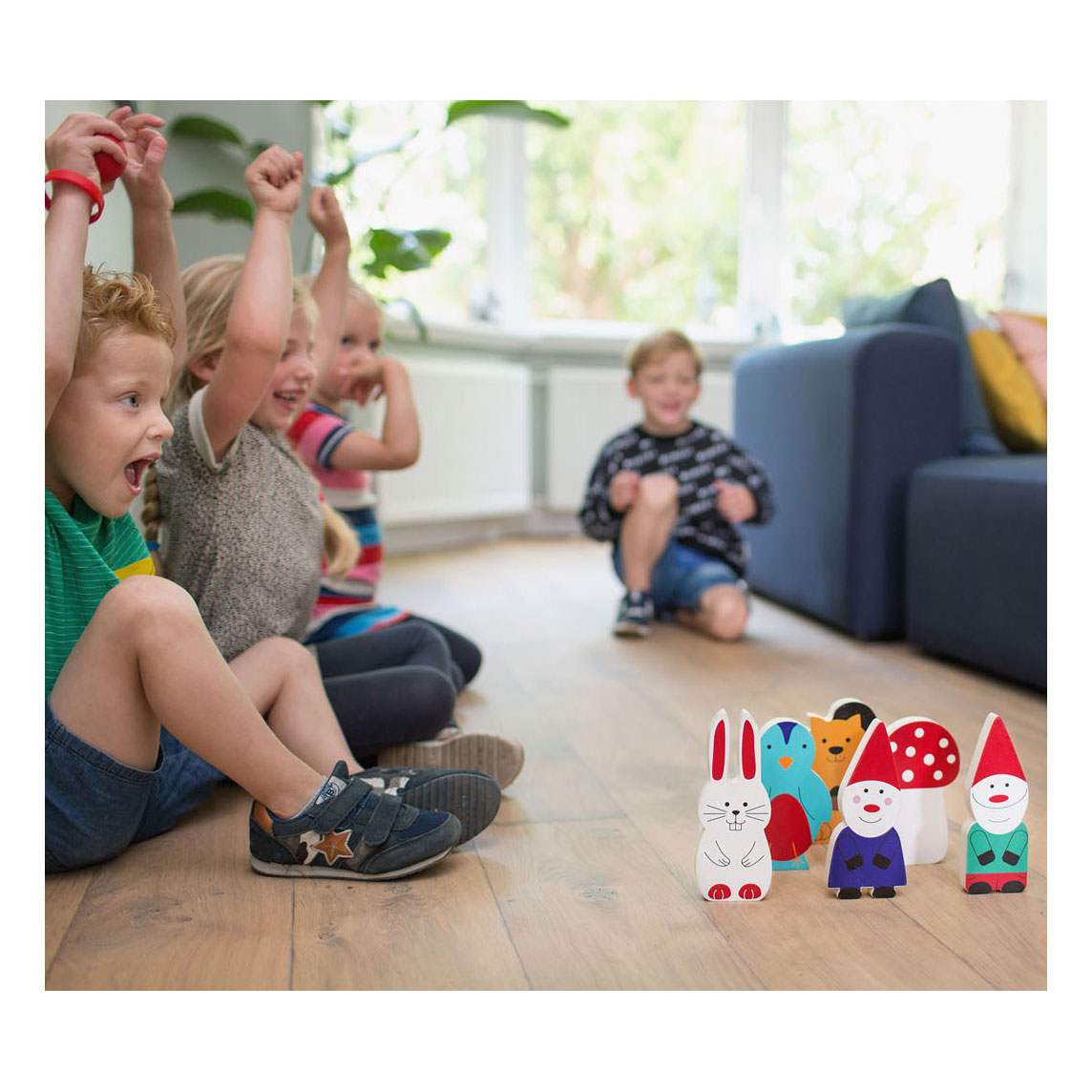 BS Toys Houten Bowlingspel Bosvrienden, 7dlg.