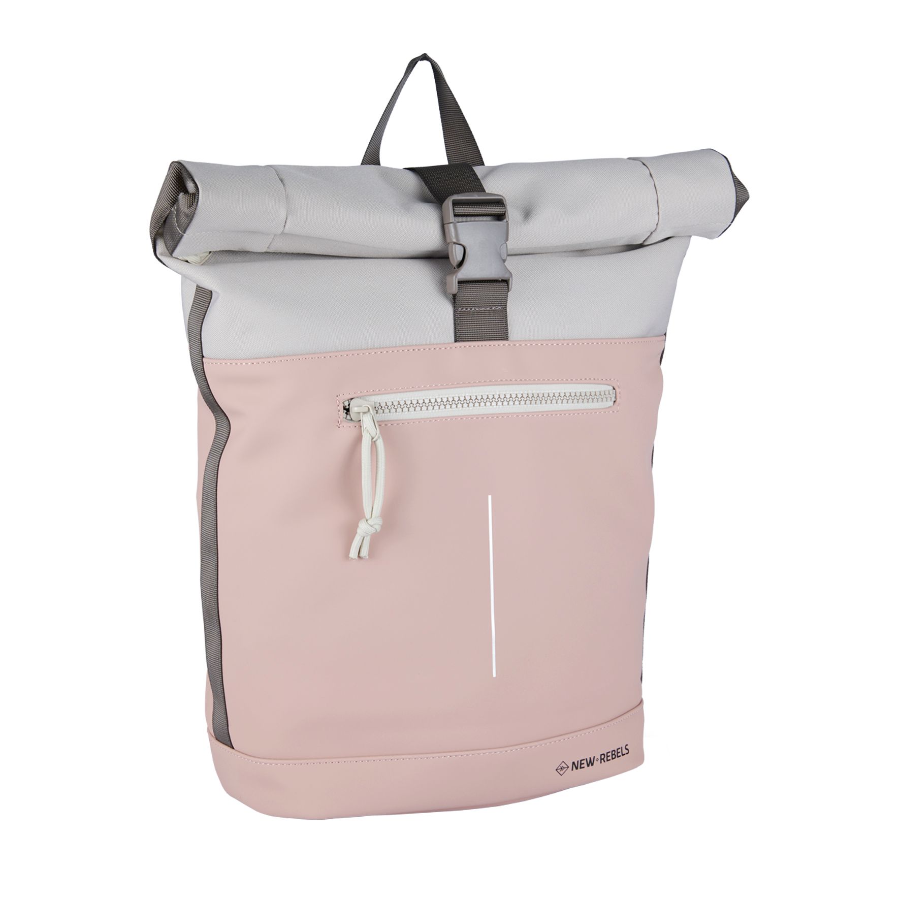 New Rebels Backham New York Rolltop Backpack Old Pink – Beige