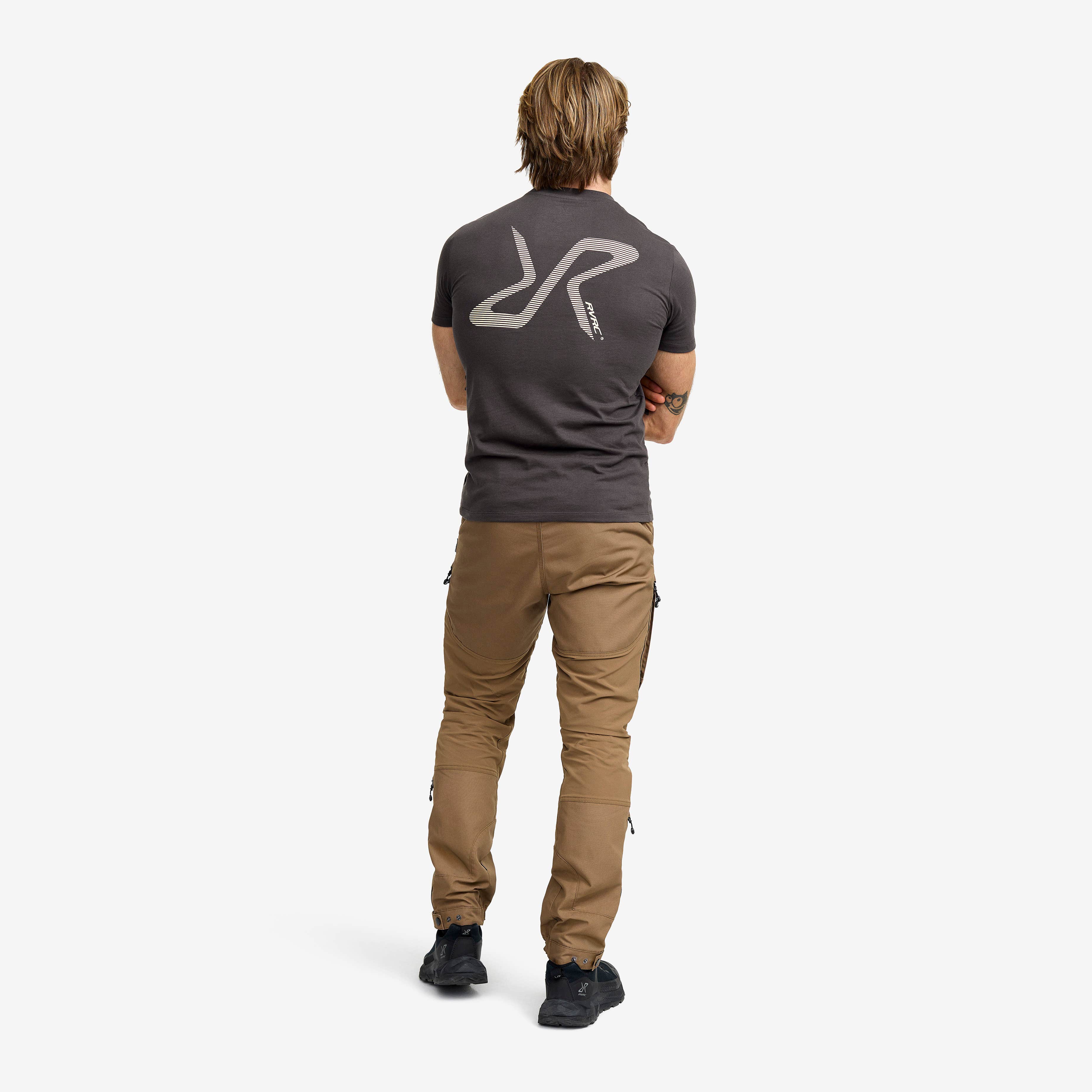 Easy Graphic Logo T-shirt Slim Fit Herre Anthracite