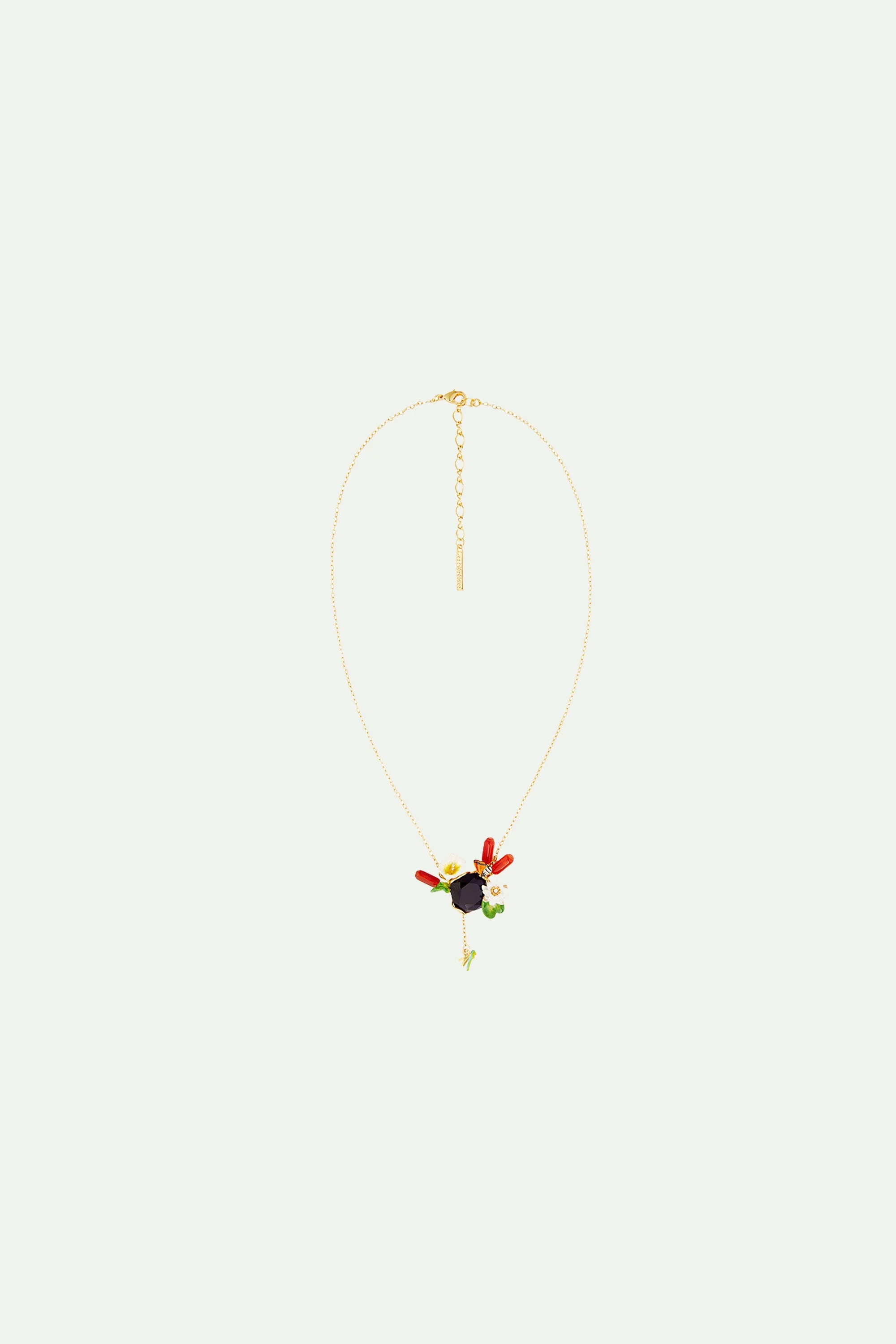 Collier plastron jardin flottant de giverny et pierre | Multicolore