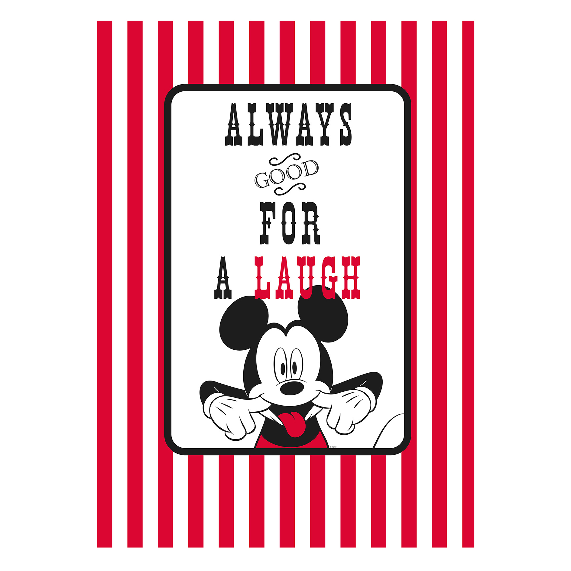 Wandbild MICKEY MOUSE LAUGH - bunt - 50x70 cm